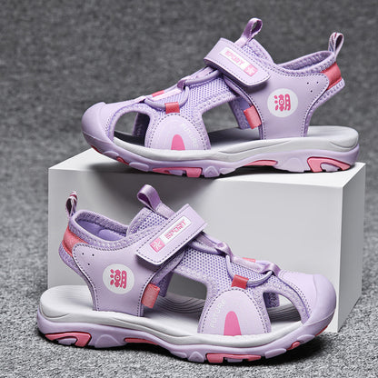 New Anti Slip Children's Baotou Middle And Big Children's Soft Sole Sports Shoes - Hiccupzz