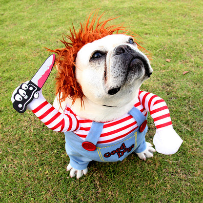 Halloween Pet Costume Pet Dog Funny Clothes Adjustable Dog Cosplay Costume Scary Costume Party Gatherings - Hiccupzz