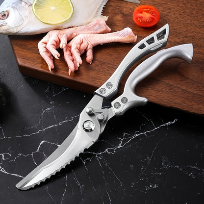 1 Pc Stainless Steel Kitchen Scissors, Multifunctional Poultry, Fish, and Chicken Bone Scissors