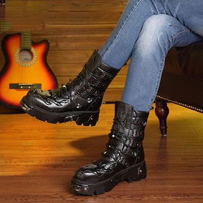 Men's Fashionable And Versatile Mid To High Top Boots - Hiccupzz