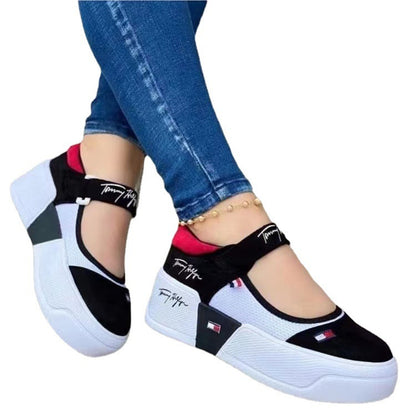Breathable Round Toe Thick Bottom Velcro Sneakers - Hiccupzz