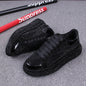 Elevated Casual Glossy Thick Soled Hot Diamond Men's Shoes - Hiccupzz