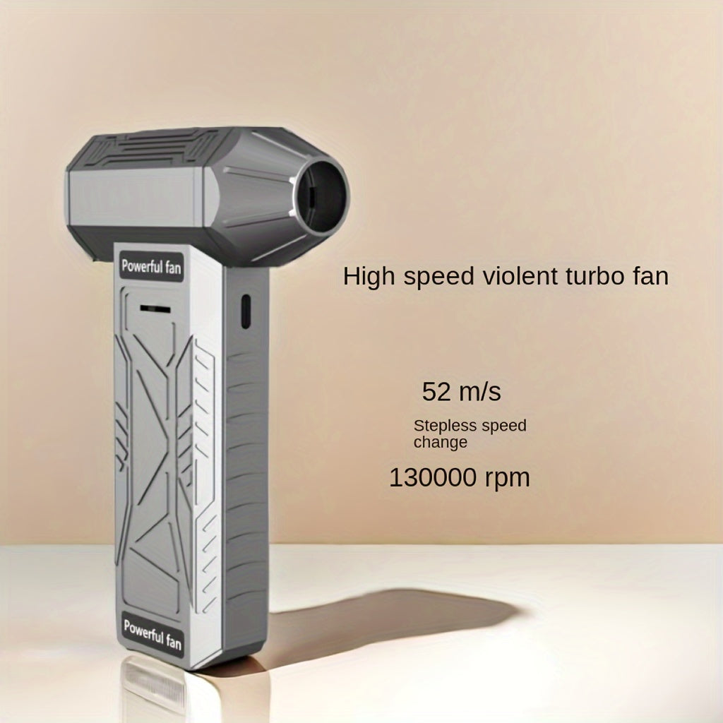 130,000 Turns High-Speed Turbo Fan - Powerful & Portable Handheld Fan for Camping, Hiking & Outdoor Activities