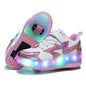 Children's Fashion Removable Charging With Lights Light-emitting Roller Skates - Hiccupzz