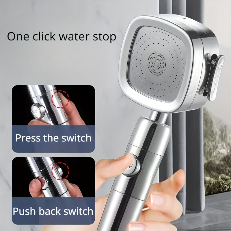 1pc Filtered RV Shower Head with One-Button Water Stop - Enjoy a Refreshing and Clean Shower Experience