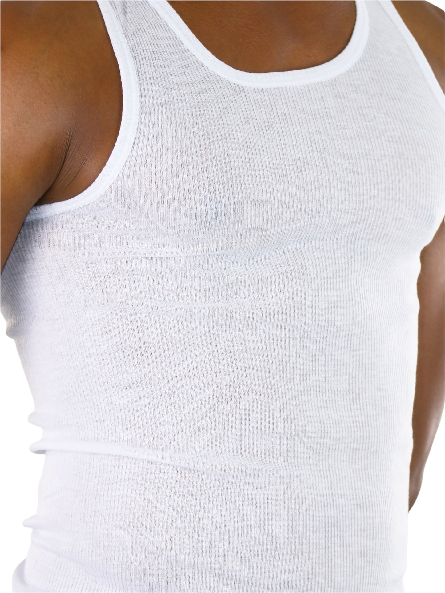 Men's Multi-Pack of Slim Fit Shallow Scoop Neck Undershirts