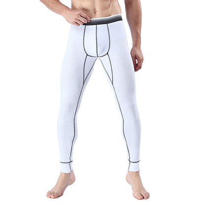 Men's Cropped Long Johns Warm-keeping Pants Cotton Belly-contracting Thin Bottoming Trousers - Hiccupzz