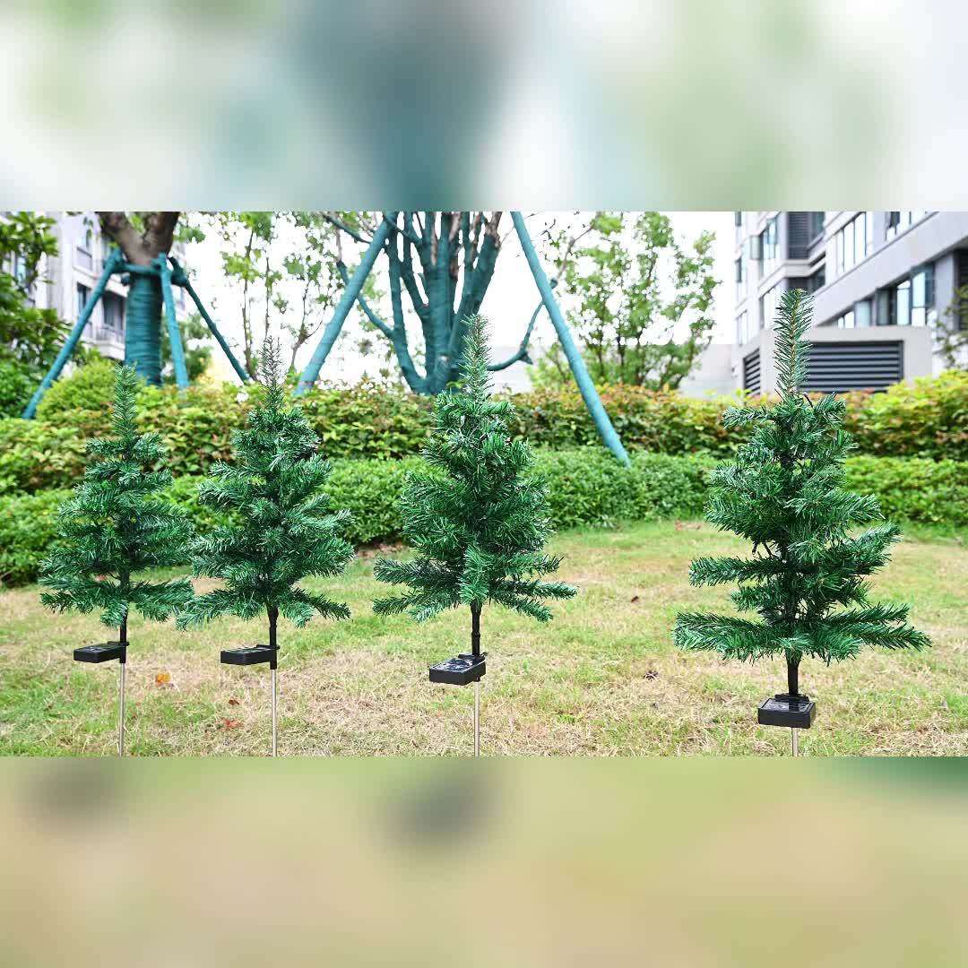 Solar-Powered Christmas Tree Garden Stake Lights