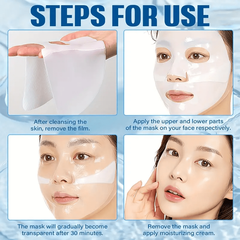 2Boxs Bio-Collagen Real Mask, Collagen Face Moisturize Mask Overnight, Collagen Face Mask Hydrating Firming Hydrogel Mask (4PCS/1 Box)