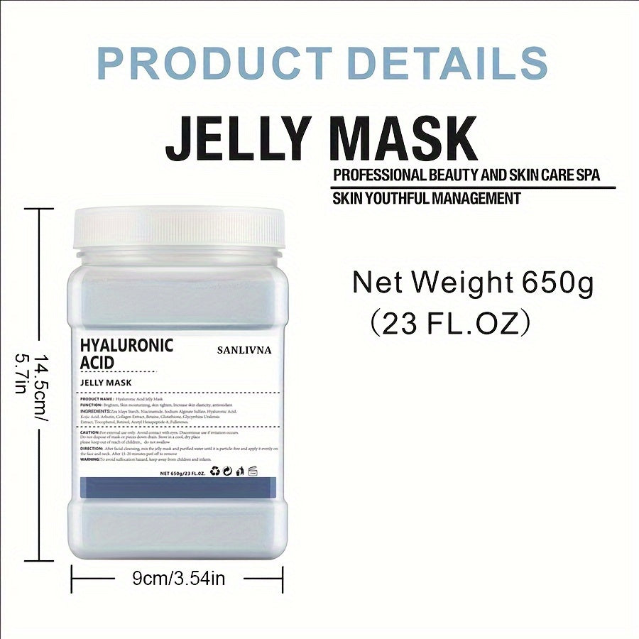 "Fragrance-Free" 23Oz Hyaluronic Acid Jelly Mask - Skin Tightening Gel