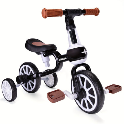 3-in-1 Kids Tricycles for 1-4 Years, Detachable Pedal & Training Wheels, Baby Balance Bike
