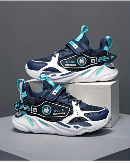 Boys' Casual Low-Top Mesh Sneakers - Breathable, Non-Slip Running Shoes for All Seasons. - Hiccupzz