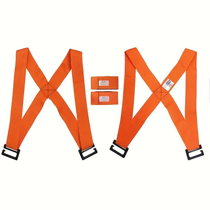 Heavy-Duty Nylon Lifting Strap Kit: Multifunctional Portable Carrier for Moving & Handling Tools, Home Storage & Organization - Hiccupzz