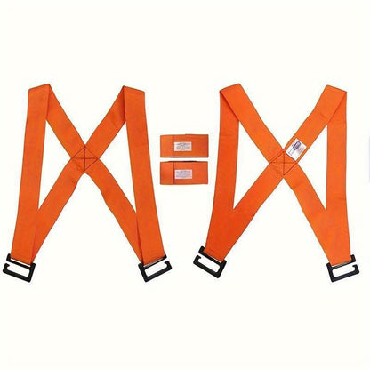 Heavy-Duty Nylon Lifting Strap Kit: Multifunctional Portable Carrier for Moving & Handling Tools, Home Storage & Organization - Hiccupzz