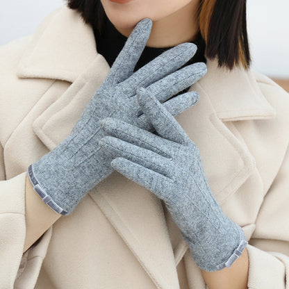Women's Winter Fleece Lined Padded Warm Keeping Finger Gloves - Hiccupzz