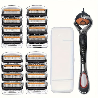 Men's Six-Layer Precision Manual Shaver, Retro Style with Replaceable Blade - Hiccupzz