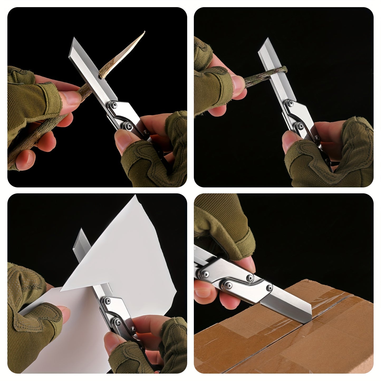 1pc Stainless Steel Multifunctional Folding Knife - Creative Transforming Tactical Pocket Knife for Outdoor Survival