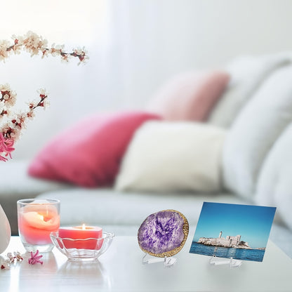 Acrylic Easel Stands: Clear Mini Coin Display Holders (2/5/10/20/40 pcs) for Air-Tite Coins, Pocket Watches, Capsules, and Medals (2.16 Inch Tall) - Hiccupzz