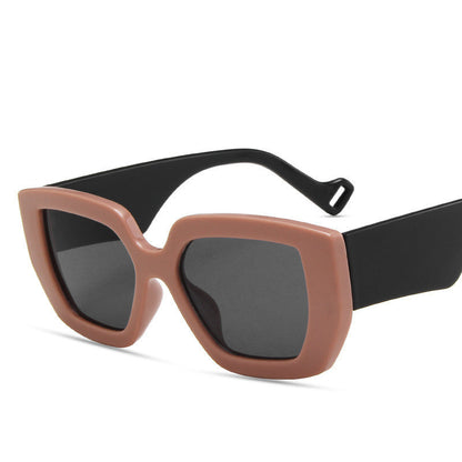 Side Sunglasses Personality Polygon Contrast Sunglasses Retro Sunglasses - Hiccupzz