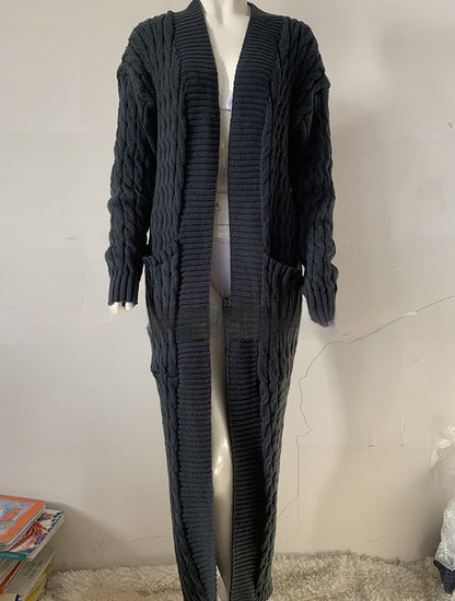 Women's Long Knit Sweater Coat - Hiccupzz