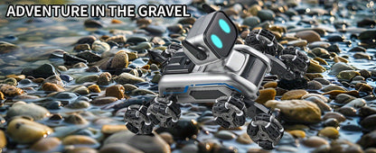 1 Pc Gesture-Controlled Robot Dog RC Car, 8WD All-Terrain Stunt Vehicle, USB Rechargeable Battery Powered, Plastic, for Kids Ages 8-13