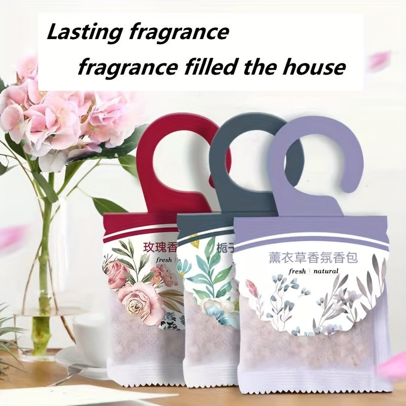 1pc Wardrobe Incense Bag, Odor Removal, Mildew-proof Car Air Freshener, Can Be Hung, Flower Scent, Clear Fragrance, Bedroom Increased Incense Bag, Long-lasting Scent