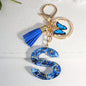 Blue Butterfly Alphabet Initial Keychain - Cute Resin Charm for Bags and Daily Use - Hiccupzz