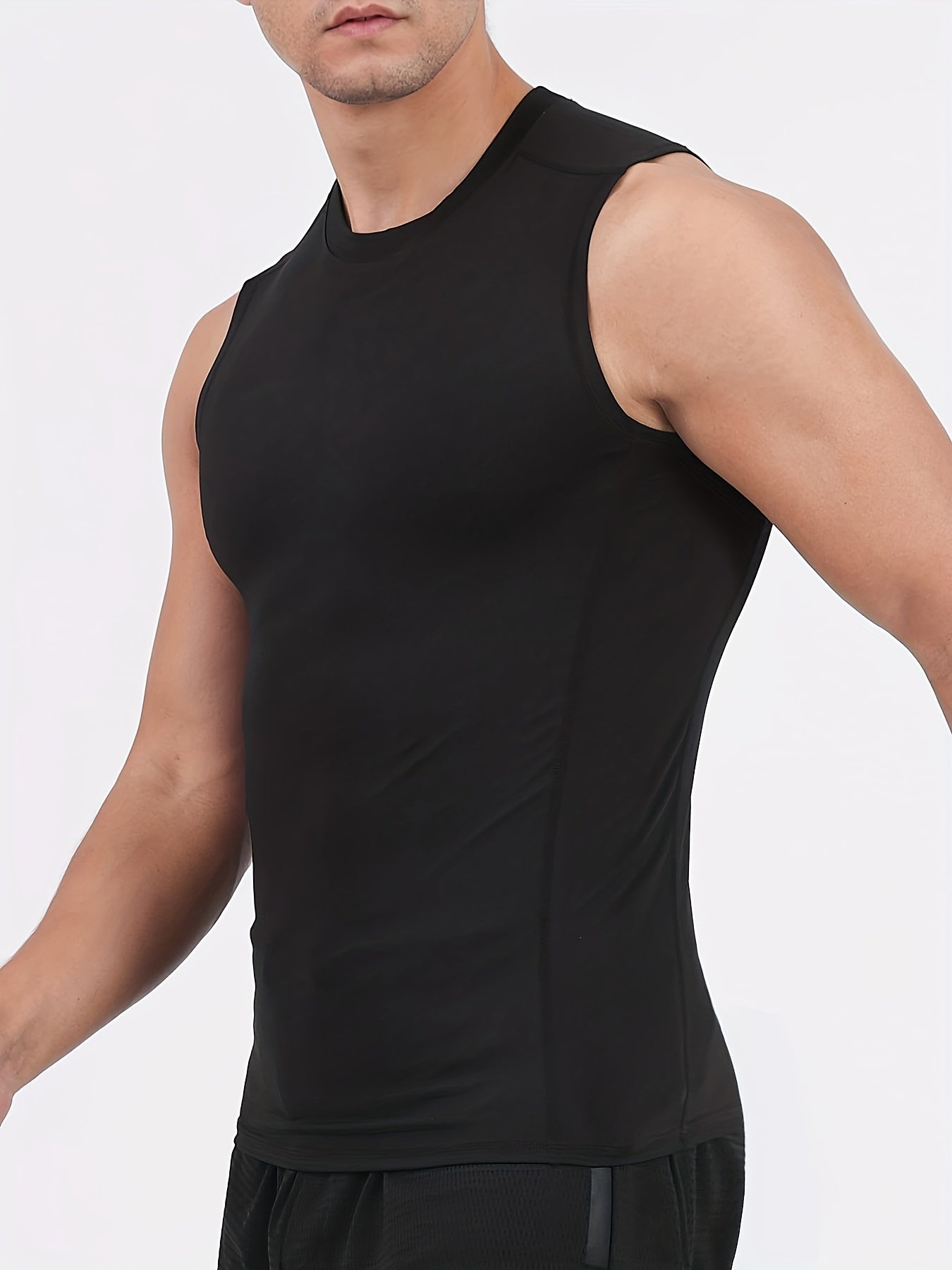 5-Pack Men's Compression Sleeveless Workout Tank Tops for Running & Training