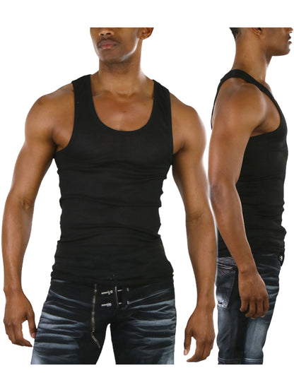 Men's Multi-Pack of Slim Fit Shallow Scoop Neck Undershirts - Hiccupzz