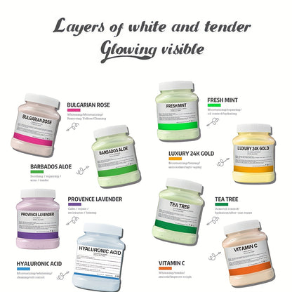 Rose Collagen Jelly Mask - 350g Moisturizing, Firming, Cleansing Peel-Off Facial Mask - Hiccupzz