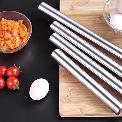 Durable Stainless Steel Rolling Pin for Perfect Dough Every Time - Ideal for Commercial Use and Home Baking - Hiccupzz