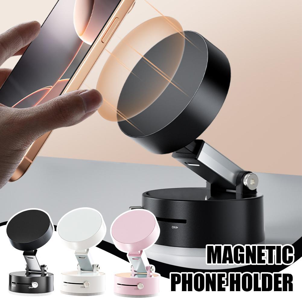 Foldable Magnetic Car Mount with Strong Suction Cup – Hands-Free Smartphone Holder