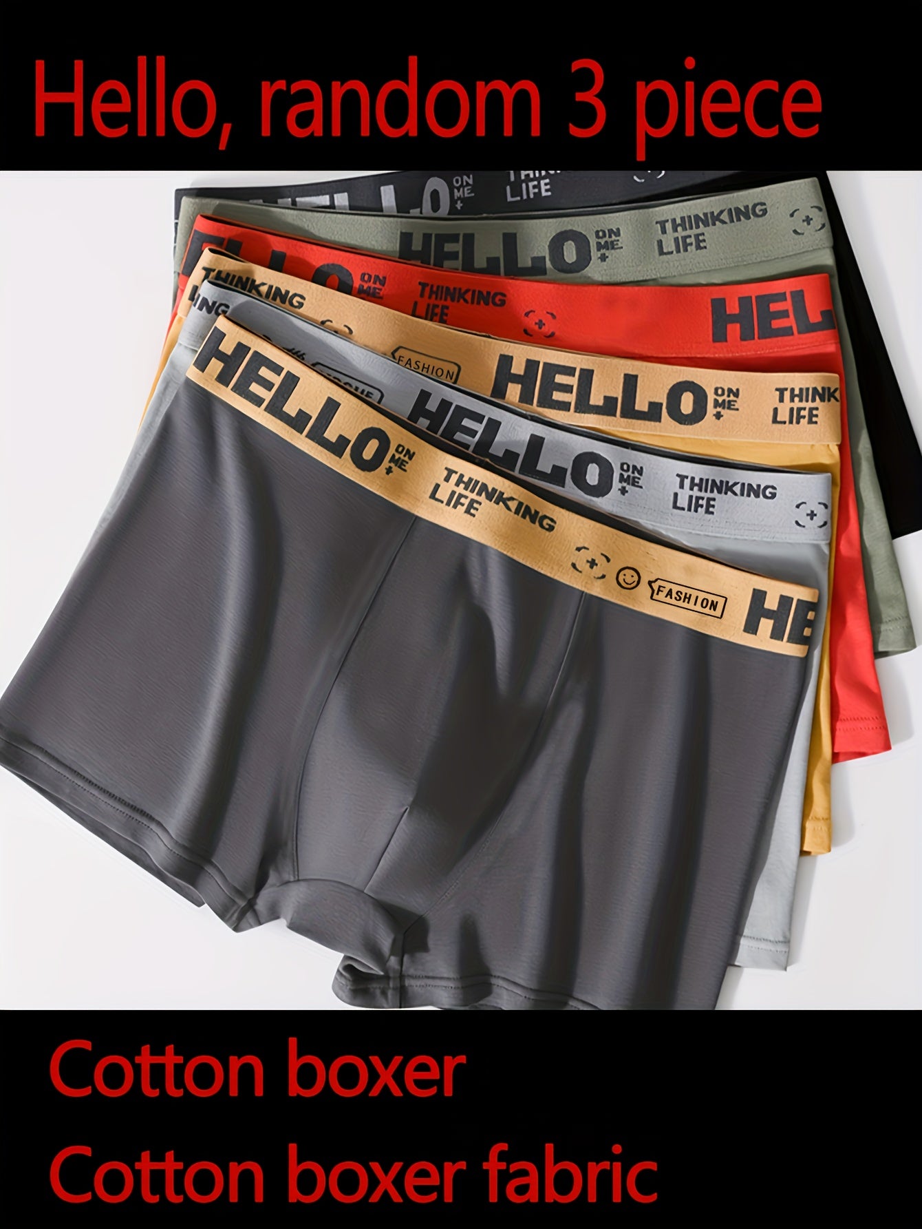 Men's Boxer Briefs - Cotton Underwear in Fashion Patterns, Casual Breathable & Comfortable, Available in 1/3/5/10 Packs, Plus Size Options