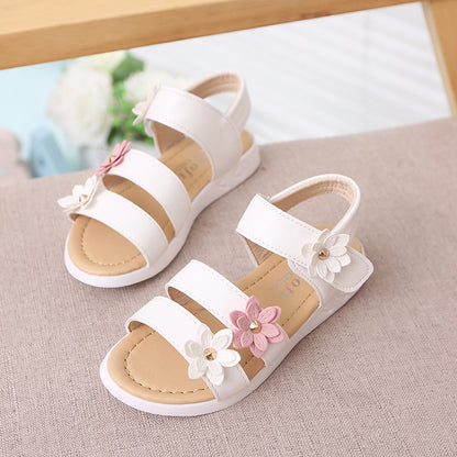 Children's Sandals Flower Princess Shoes Roman Shoes Baby Shoes - Hiccupzz