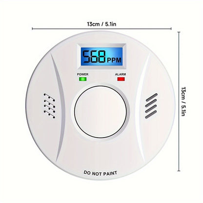 4 Pack Battery-Powered Smoke and Carbon Monoxide Detector with CO2 Detection, Easy Test/Reset Button, Reliable Home Safety Device with Advanced Sensors