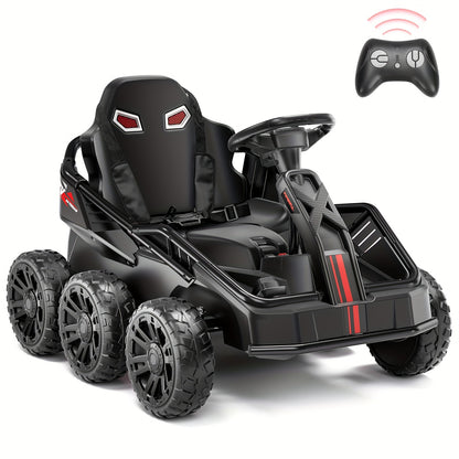 4x75W 24V Electric Ride-On UTV for Big Kids, 5.9MPH, 6 EVA Wheels, 4WD/2WD, Parent Remote, 4 Shock Absorbers, Perfect Gift for Kids 3+ Plus