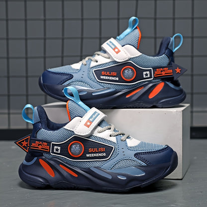 Boys' Casual Low-Top Mesh Sneakers - Breathable, Non-Slip Running Shoes for All Seasons. - Hiccupzz