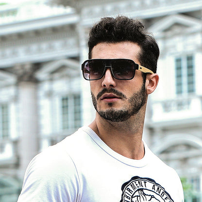 Wooden square sunglasses - Hiccupzz