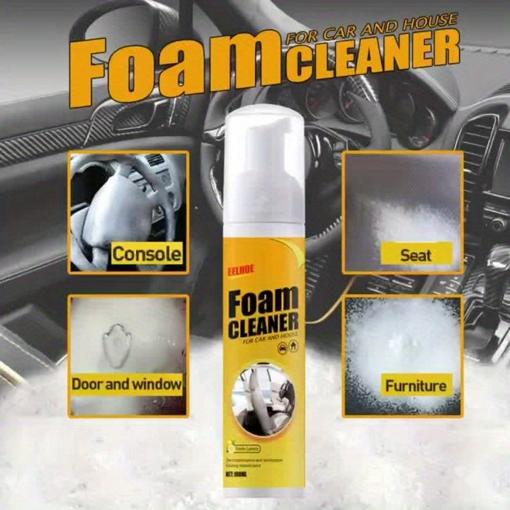 1/2/3 Pcs Multi-Functional Foam Cleaner - Automotive Interior Plastic Care Spray for Instrument Panels, Steering Wheels, and Seats