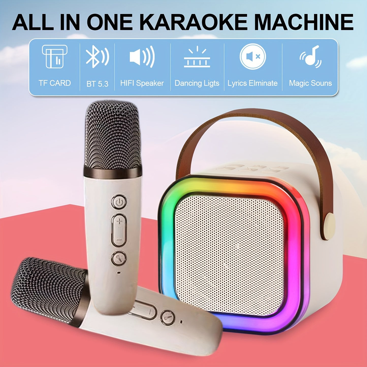 Portable Karaoke Speaker with Microphone Set - Ideal for Home Parties and Birthday Gifts