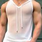 Men's Quick-Dry Hooded Gym Tank Top - Moisture-Wicking Athletic Sleeveless Shirt - Hiccupzz