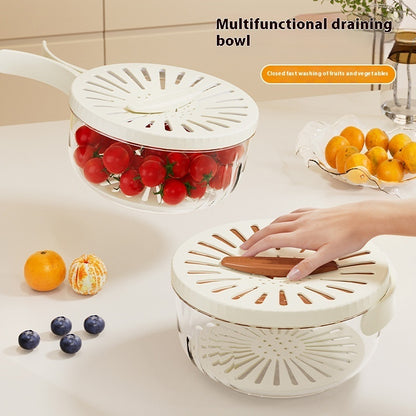 Fruit & Vegetable Drain Basket with Lid