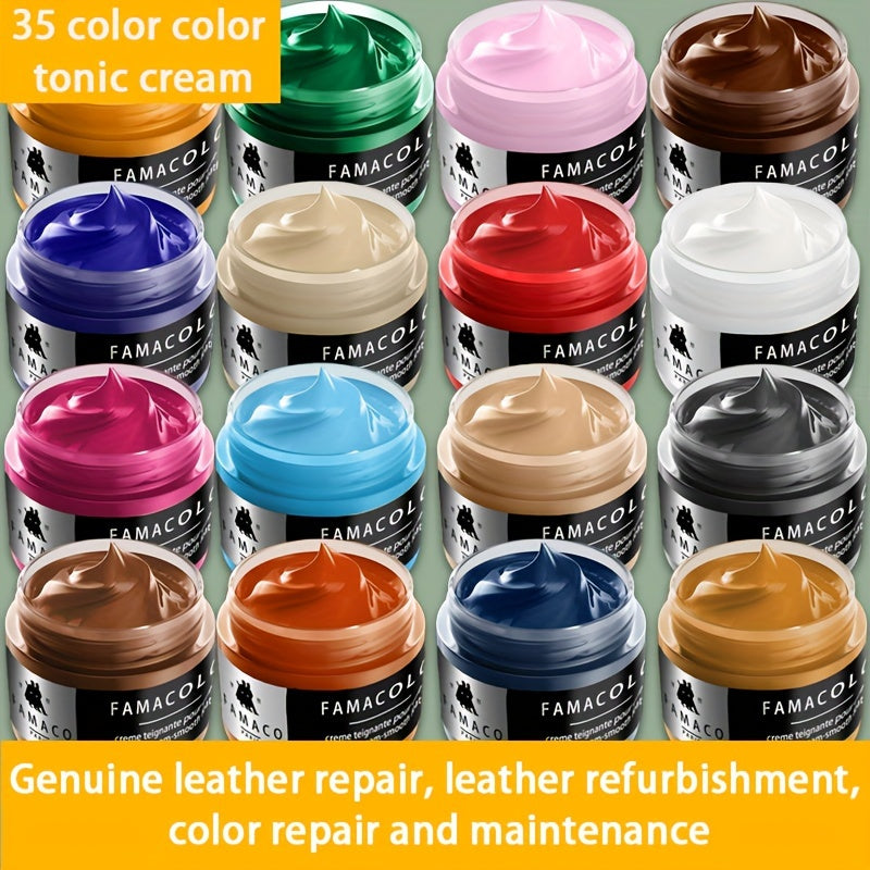 Leather Color Restorer Cream 1.69oz - Black Dye for Leather Repair