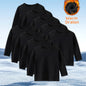 9-Pcs Kids' Warm Fleece Long Sleeve T-Shirts - Soft Thermal Polyester Pullover Tops for Boys & Girls, Spring/Autumn Base Layer - Hiccupzz