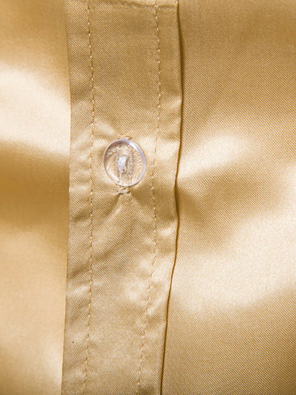 Men's Casual Dress Shirt Button Down Shirts Long-Sleeve Work Shirt Spread Collar Tops - Hiccupzz