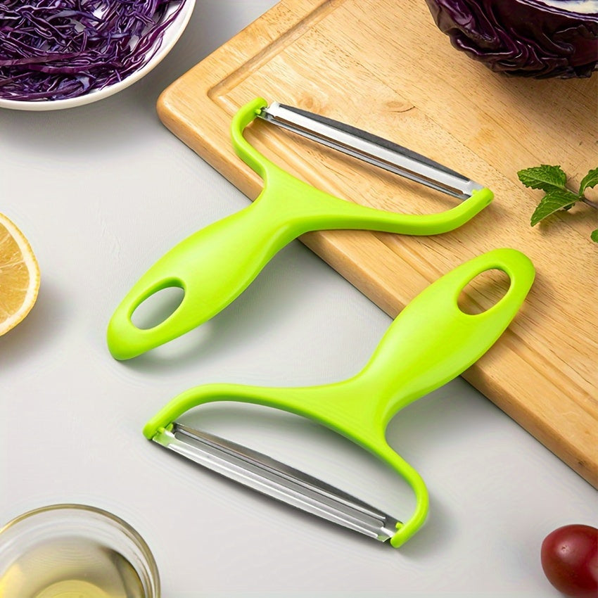 Multi-Functional Vegetable Slicer, Shredder & Peeler - Metal & Plastic Salad Cutter for Cabbage, Lettuce, Carrots