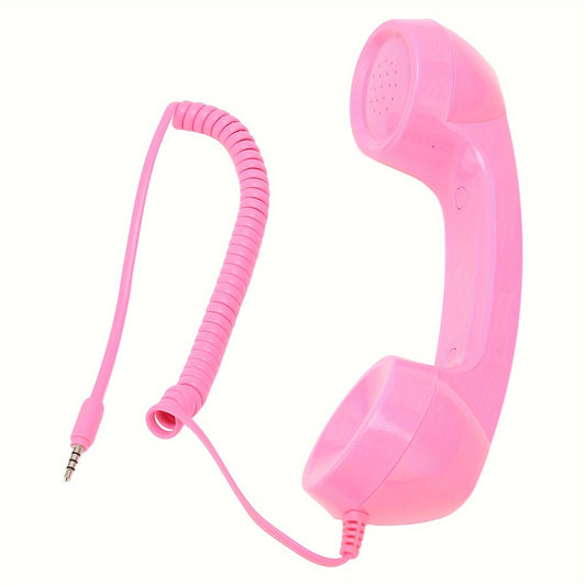 Retro Phone Handset with Radiation Protection for Mobile Phones and Computers