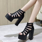 Waterproof Platform Thick Heeled Sandals - Hiccupzz