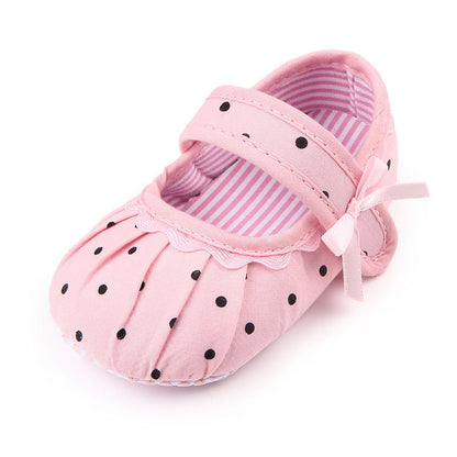 Baby Girl Shoes Cute Polka Dot Princess Kid Anti-slip On Shoes - Hiccupzz