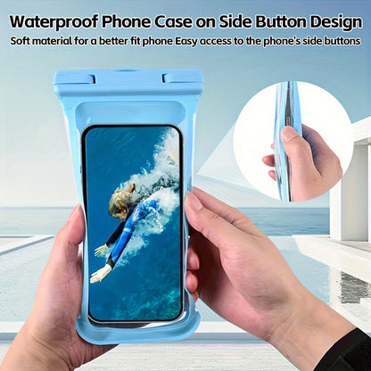 Waterproof Phone Pouch – 3D Design, Clear Dry Bag for 8-Inch Smartphones with Neck Strap - Hiccupzz